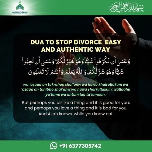 Wazifa to Stop Divorce